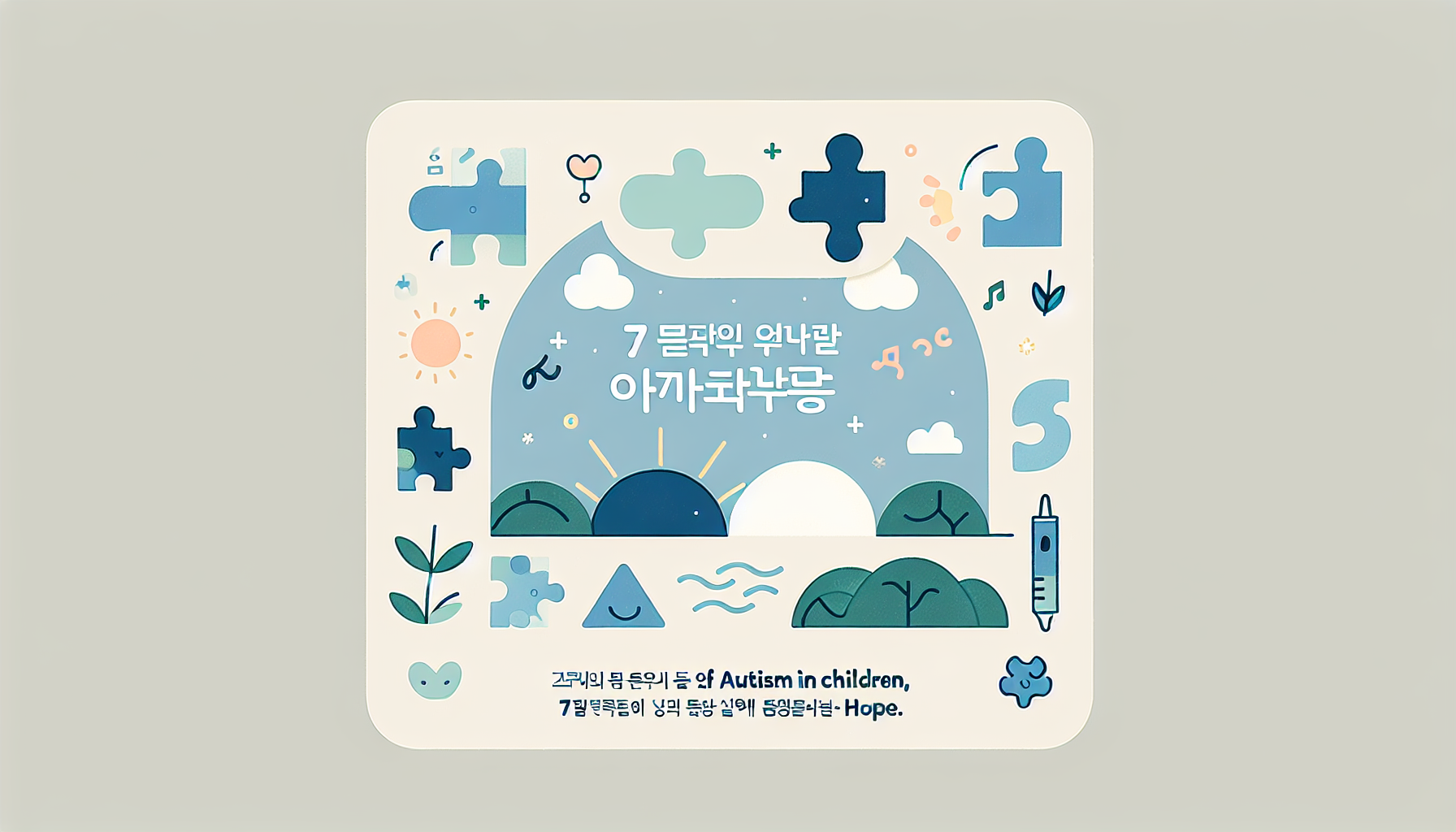 내 아이 자폐 초기 증상 7가지 조기 발견이 희망입니다